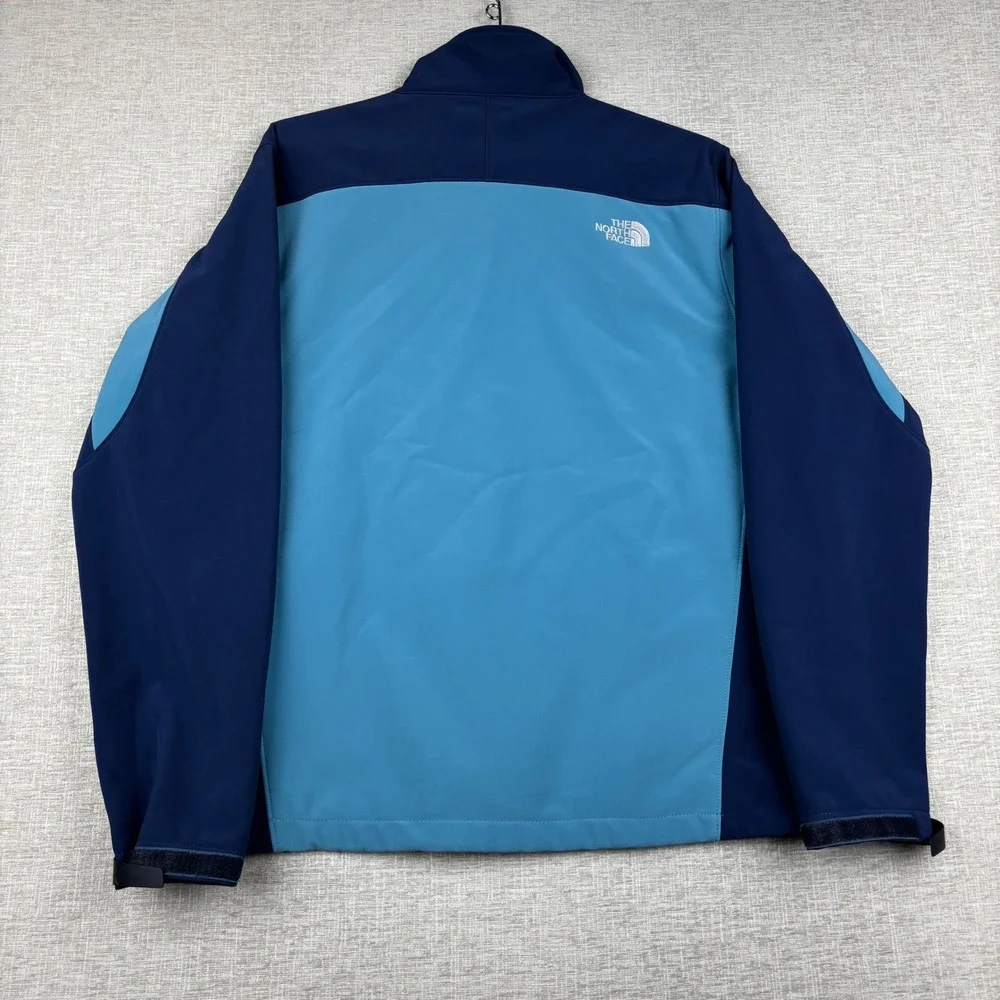 The North Face Mens Apex Bionic Softshell Jacket Blue Full Zip Windbreaker L